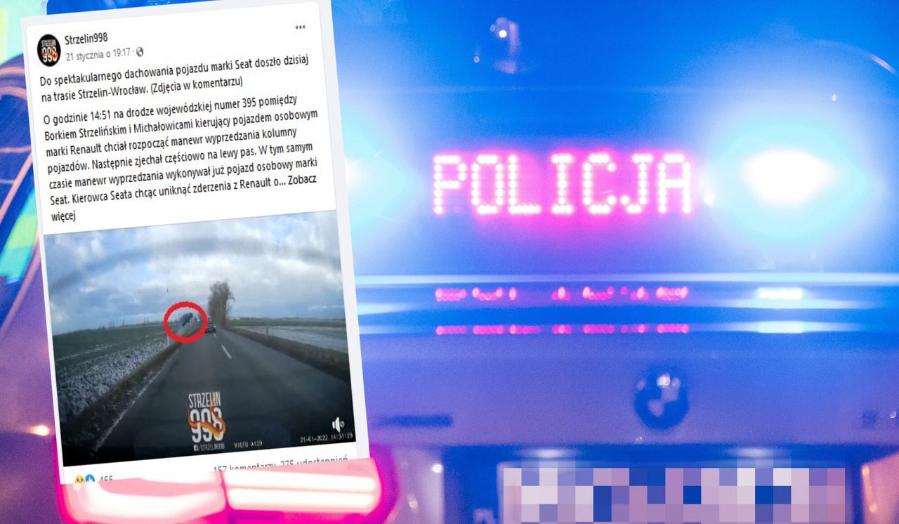 Przerażający wypadek: auto "wystrzeliło" w górę. "Nagranie mrozi krew w żyłach"