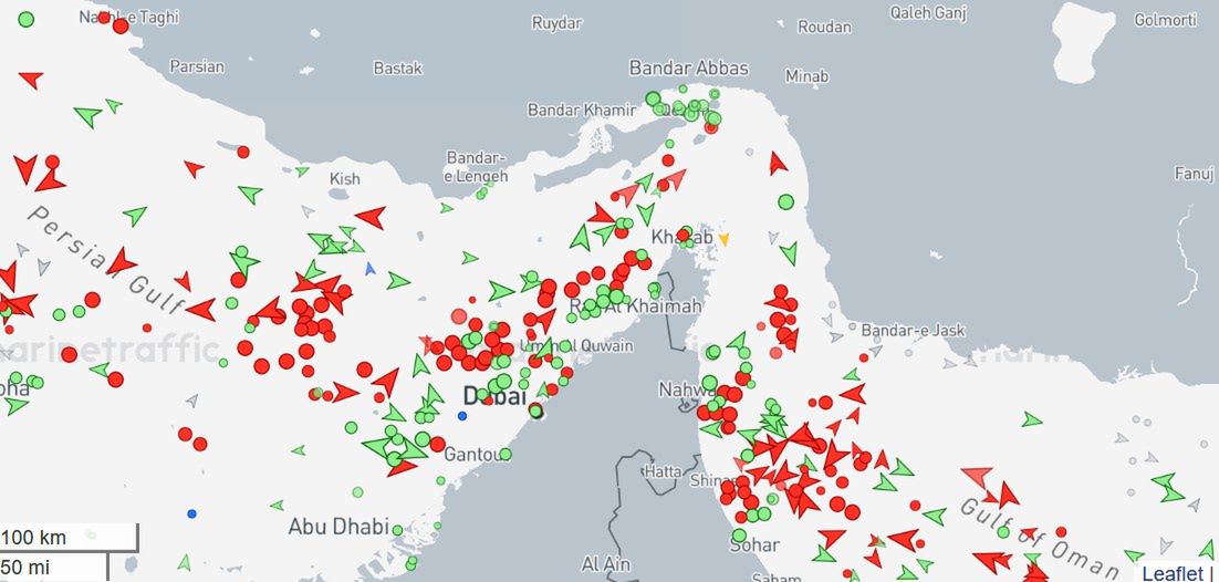 Ruch w Cieśninie Ormuz 22.04.2026