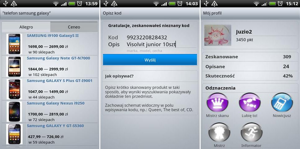 Nowa aplikacja Kody Allegro 3