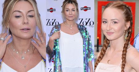 Zdziwiona Gosia Rozenek w szortach i modna Littlemoonster96 w warkoczach na pokazie (ZDJĘCIA)