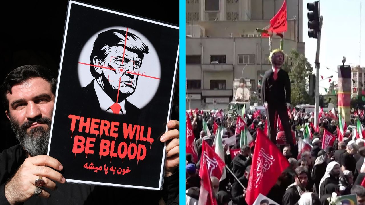 Mieli transparenty "zabić Trumpa". Tak poszli na pogrzeb przywódcy Iranu