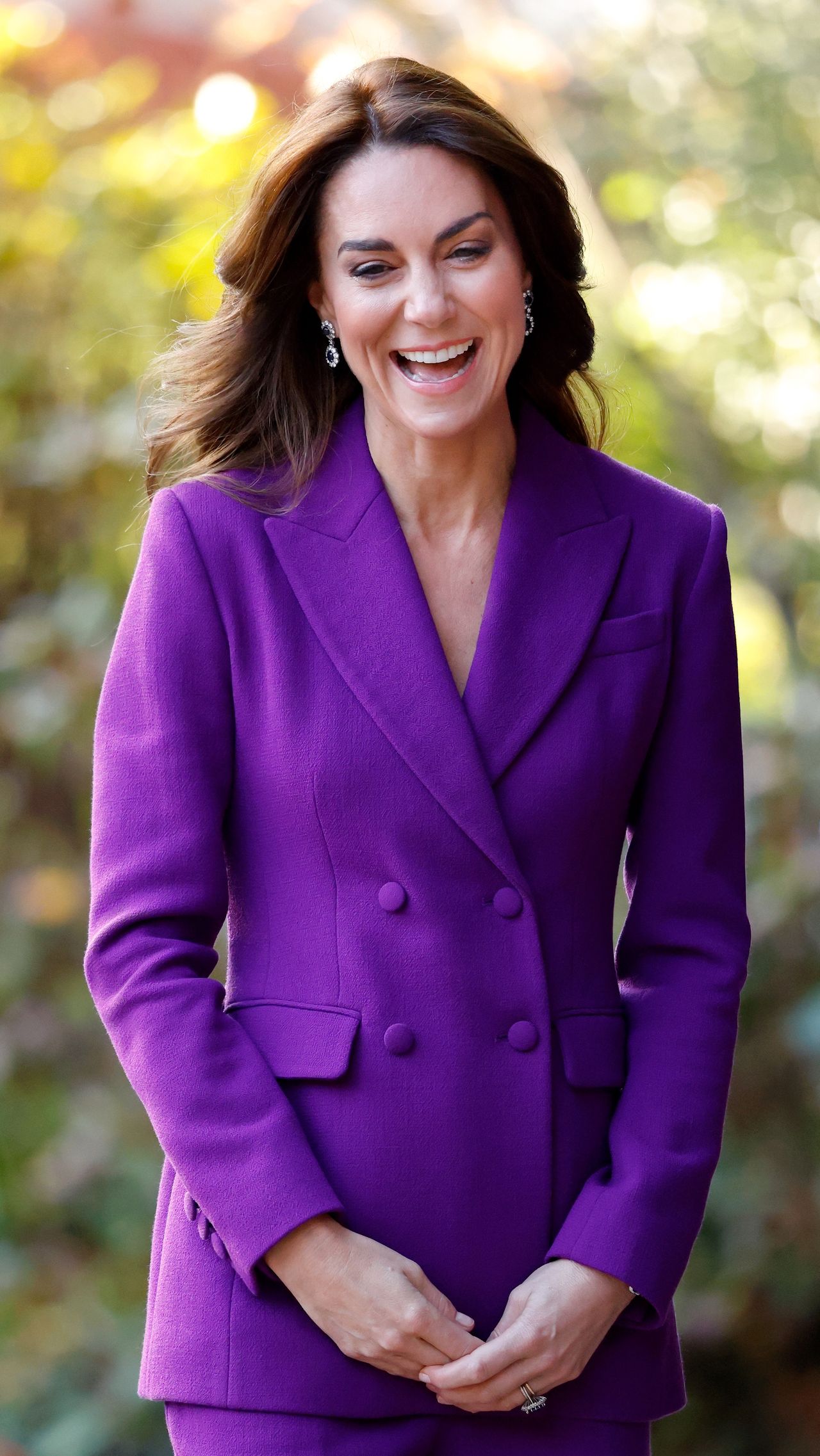 Księżna Kate olśniła w fioletowym garniturze