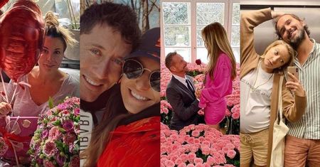 Walentynki z gwiazdami: Anna Lewandowska na spacerze z Robertem, Małgorzata Rozenek z balonami w łóżku, Joanna Przetakiewicz w morzu róż (ZDJĘCIA)