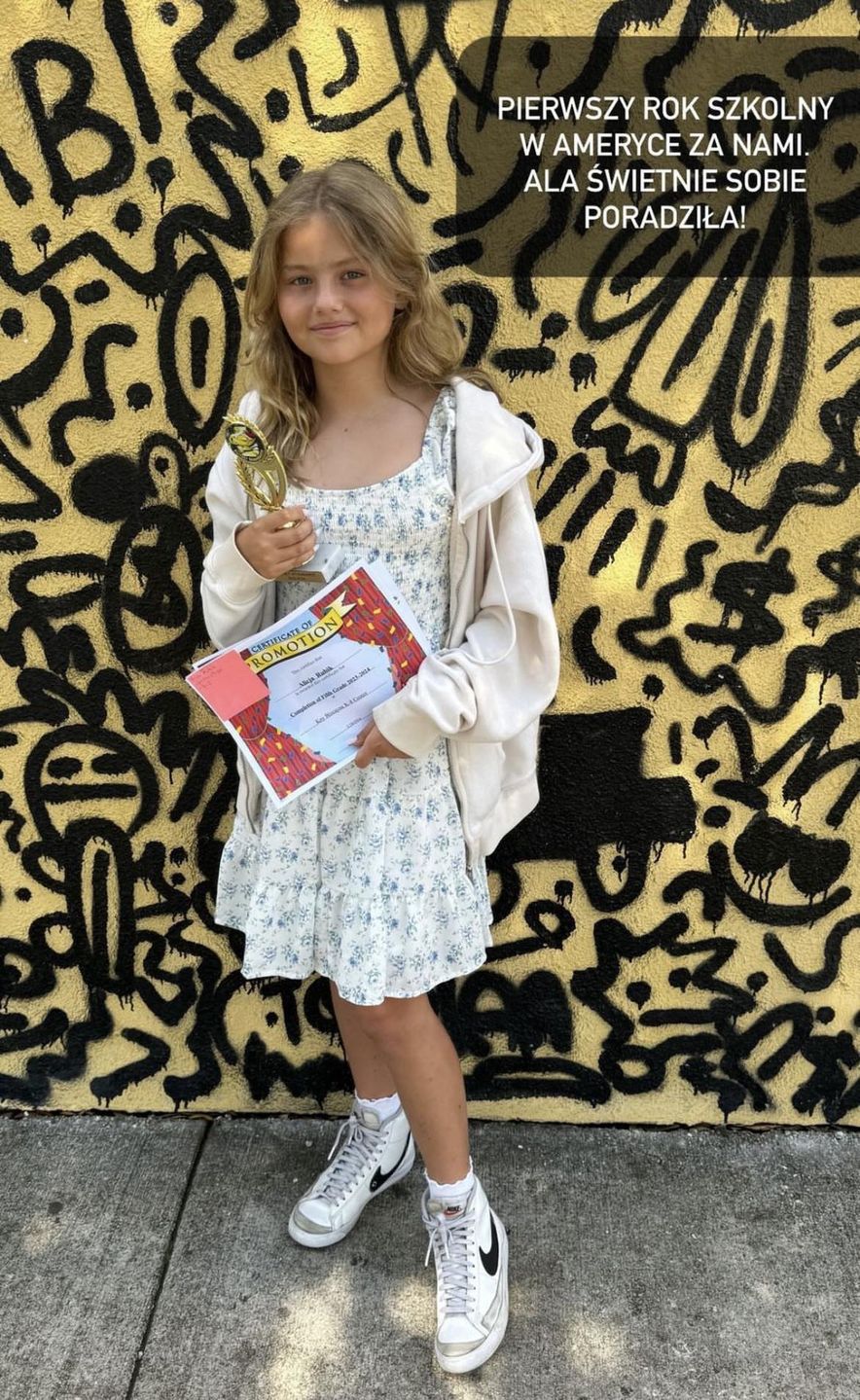 Agata Rubik relacjonuje zakończenie roku szkolnego córki