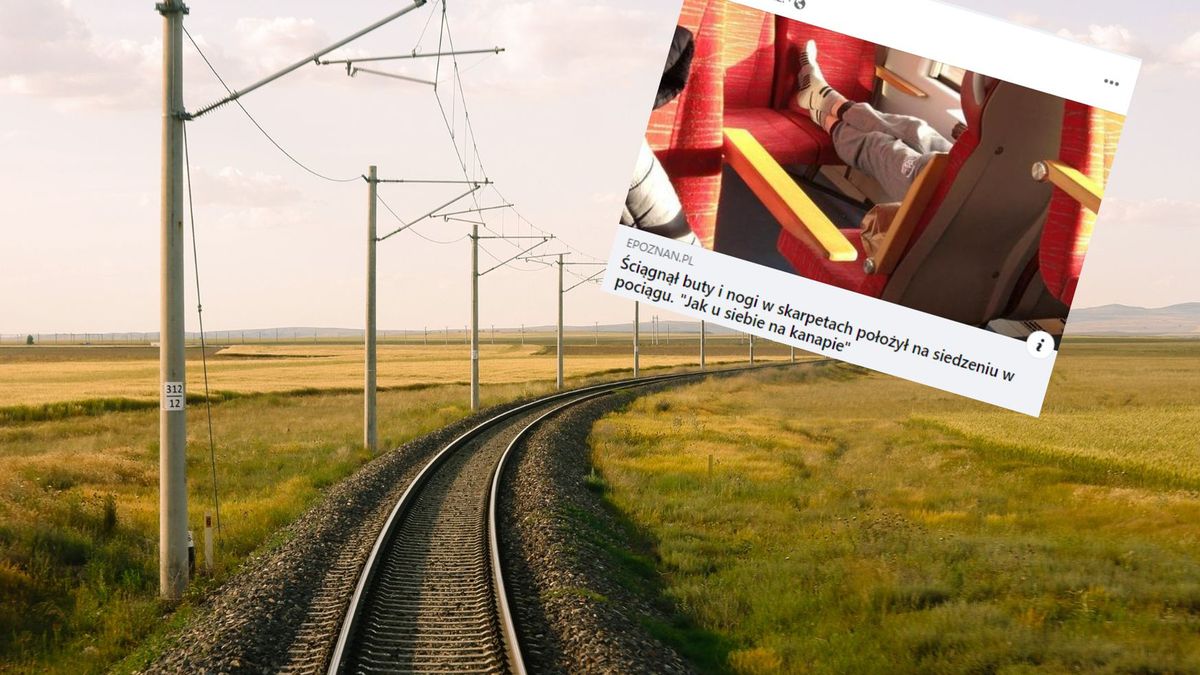 Spór o nogi na siedzeniu w pociągu. Internauci podzieleni