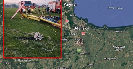 Wypadek szybowca w Pruszczu Gdańskim. Nie żyje 73-letni pilot