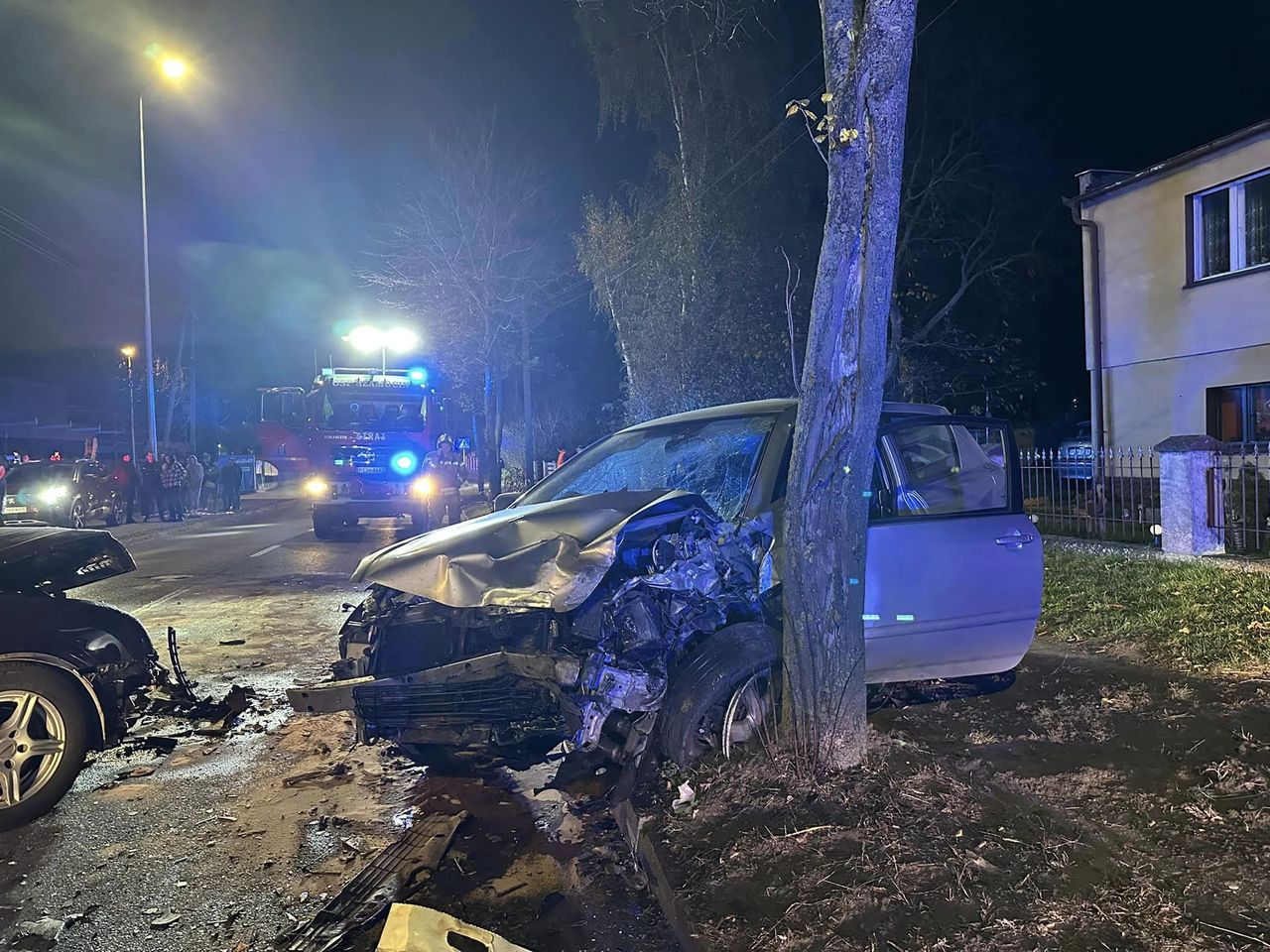 Wypadek w Szamocinie.