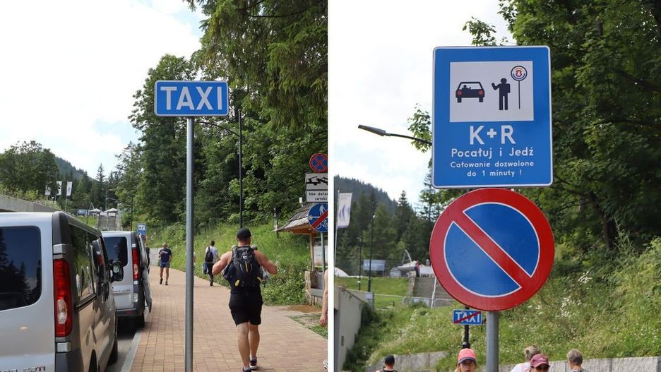 Postój taksi w Kuźnicach
