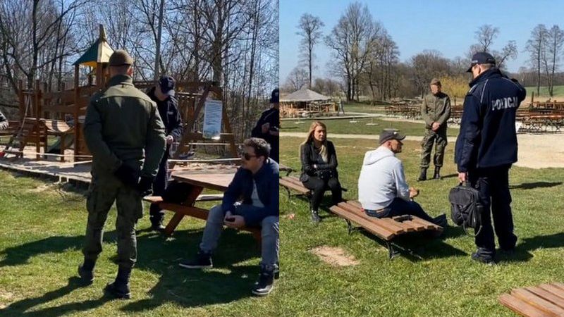 Koronawirus. Sądowy finał interwencji z początku epidemii. Za publikację filmu policjant domaga się 50 tys. zł zadośćuczynienia