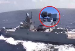 Rosyjski okręt na Atlantyku. Fregata Admirał Gorszkow nagrana w akcji