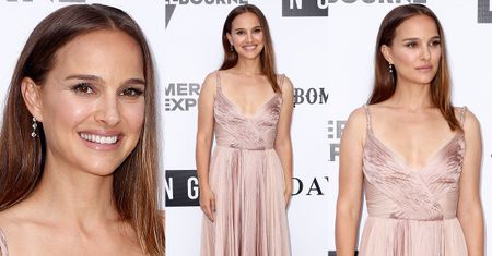 Naturalna Natalie Portman zachwyca w pudrowej sukni od Diora