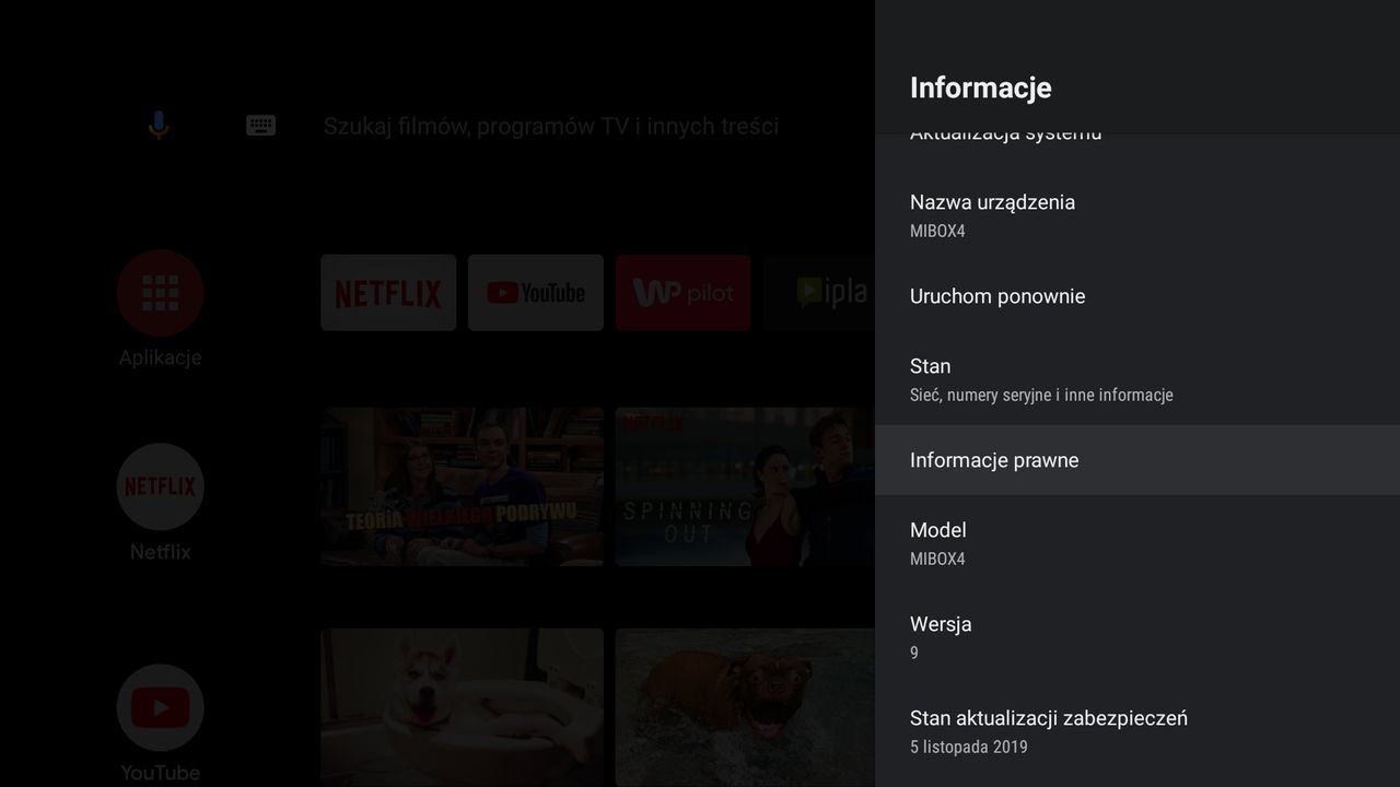 Zaktualizowany Android TV w Xiaomi Mi Box S.