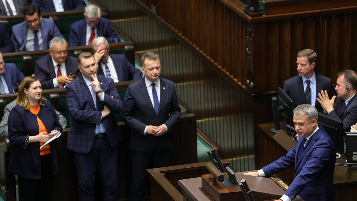 Wicepremier Krzysztof Gawkowski podczas posiedzenia Sejmu