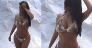Kim w futrzanym BIKINI na ŚNIEGU... (ZDJĘCIA)