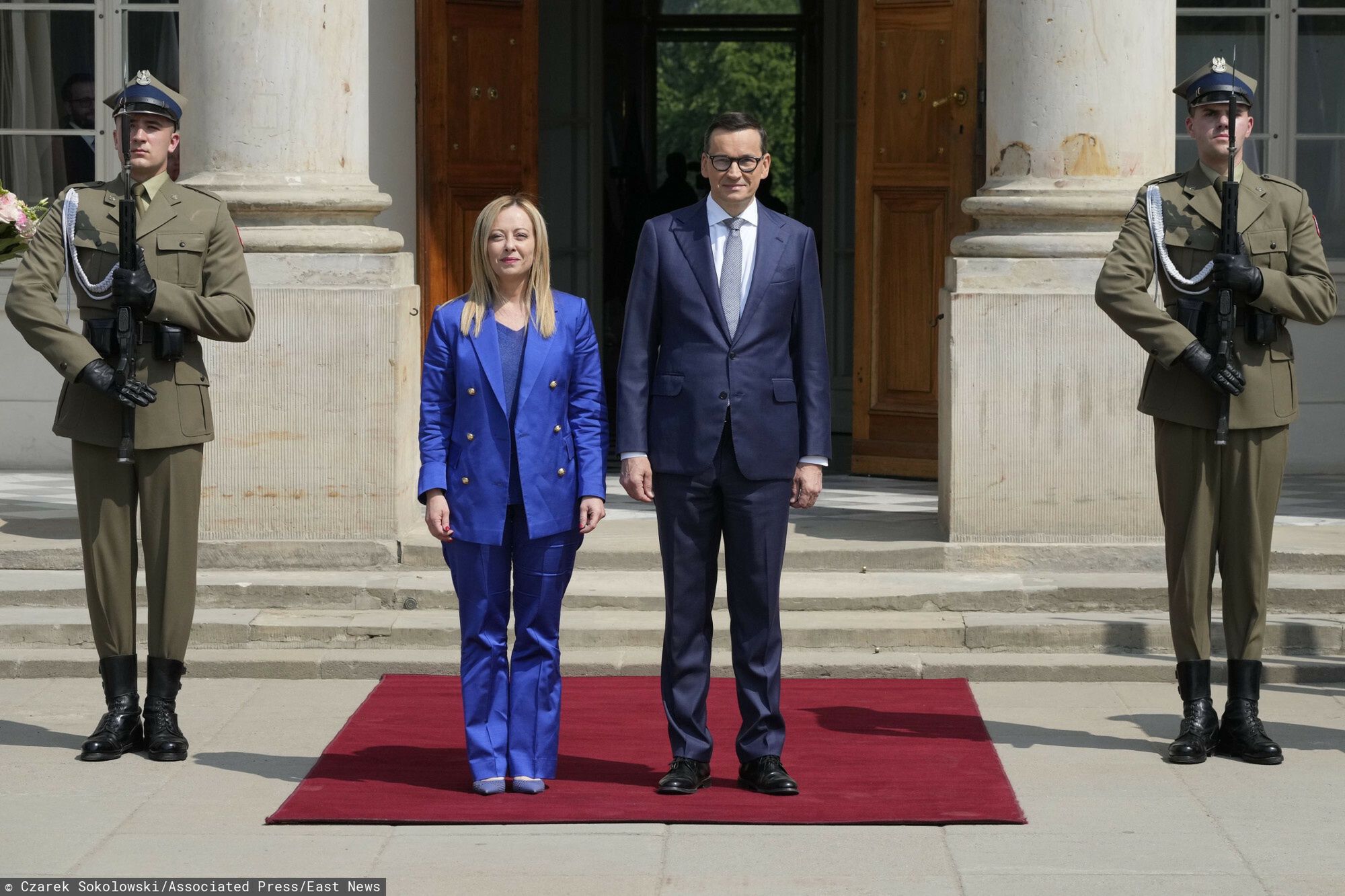 Premier Włoch Giorgia Meloni oraz premier Polski Mateusz Morawiecki
