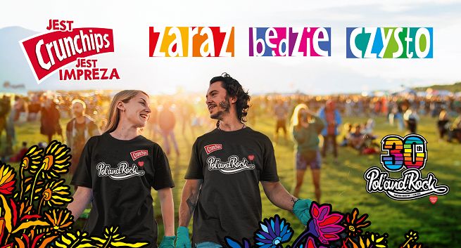 Crunchipsy w opakowaniach autorstwa Jurka Owsiaka