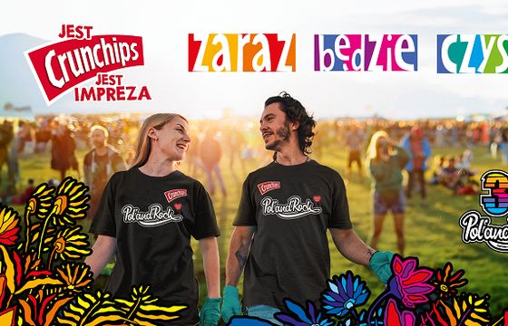 Crunchipsy w opakowaniach autorstwa Jurka Owsiaka