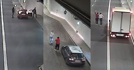 Przyłapani na kamerze, czyli co robią ludzie w tunelu na S7?