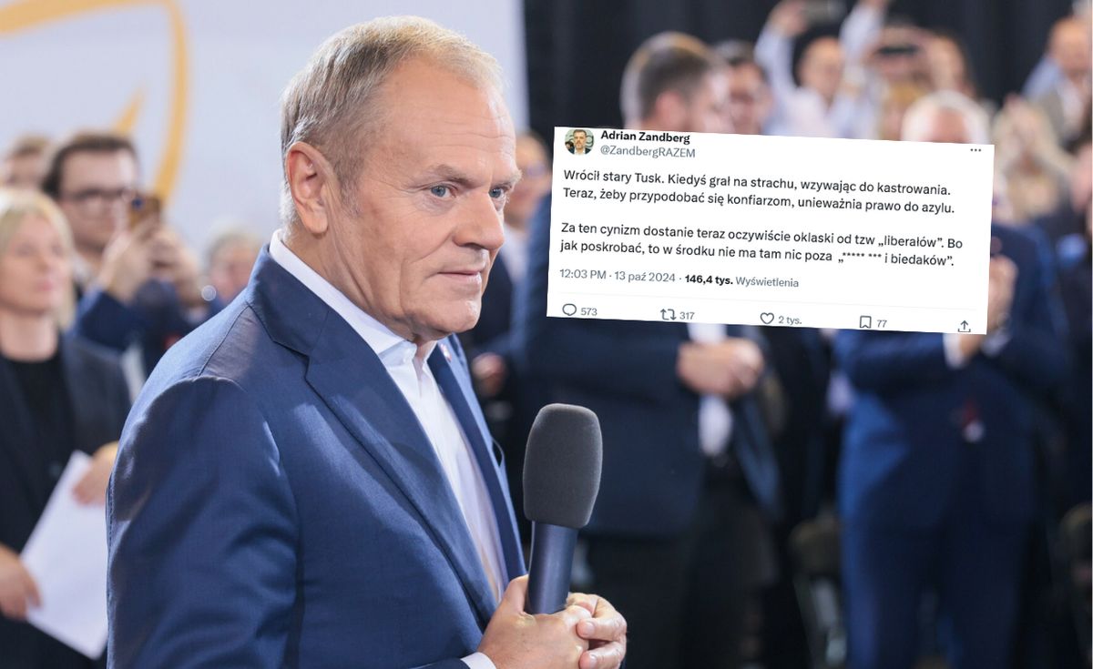 donald tusk, migranci, adrian zandberg Wrócił stary Tusk. Mocne słowa Zandberga w kierunku premiera