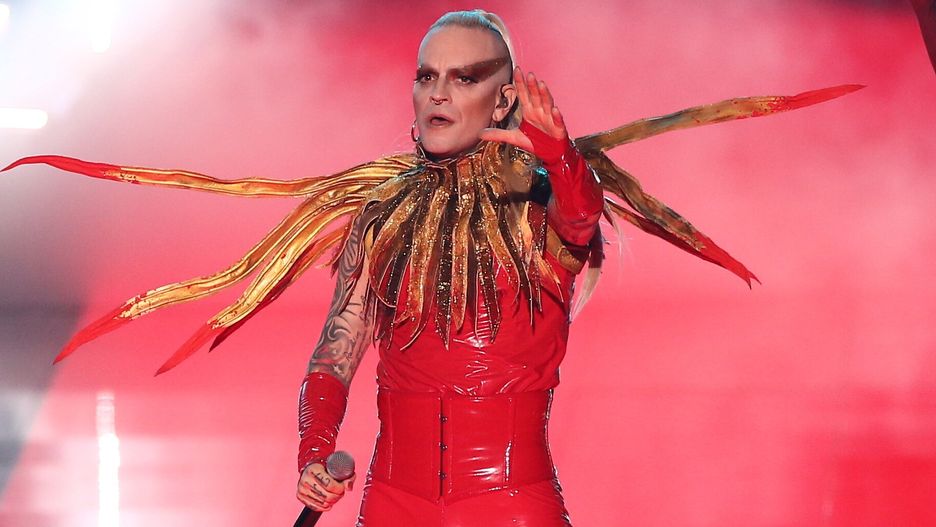 Grand Final of the 67th Eurovision Song Contestepa10626258 Lord of the Lost from Germany perform on stage at the Grand Final of the 67th annual Eurovision Song Contest (ESC) at the M&S Bank Arena in Liverpool, Britain, 13 May 2023. Liverpool is hosting the 2023 Eurovision Song Contest on behalf of Ukraine.  EPA/ADAM VAUGHAN Dostawca: PAP/EPA.ADAM VAUGHAN