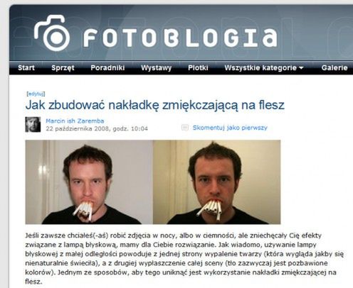 Jak zbudować nakładkę zmiękczającą na flesz 1