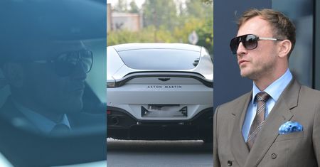Wystrojony Kamil Nożyński wozi się furą za MILION złotych. Prawdziwy z niego James Bond? (ZDJĘCIA)