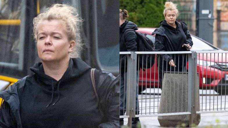 Naturalna Daria Widawska na przystanku