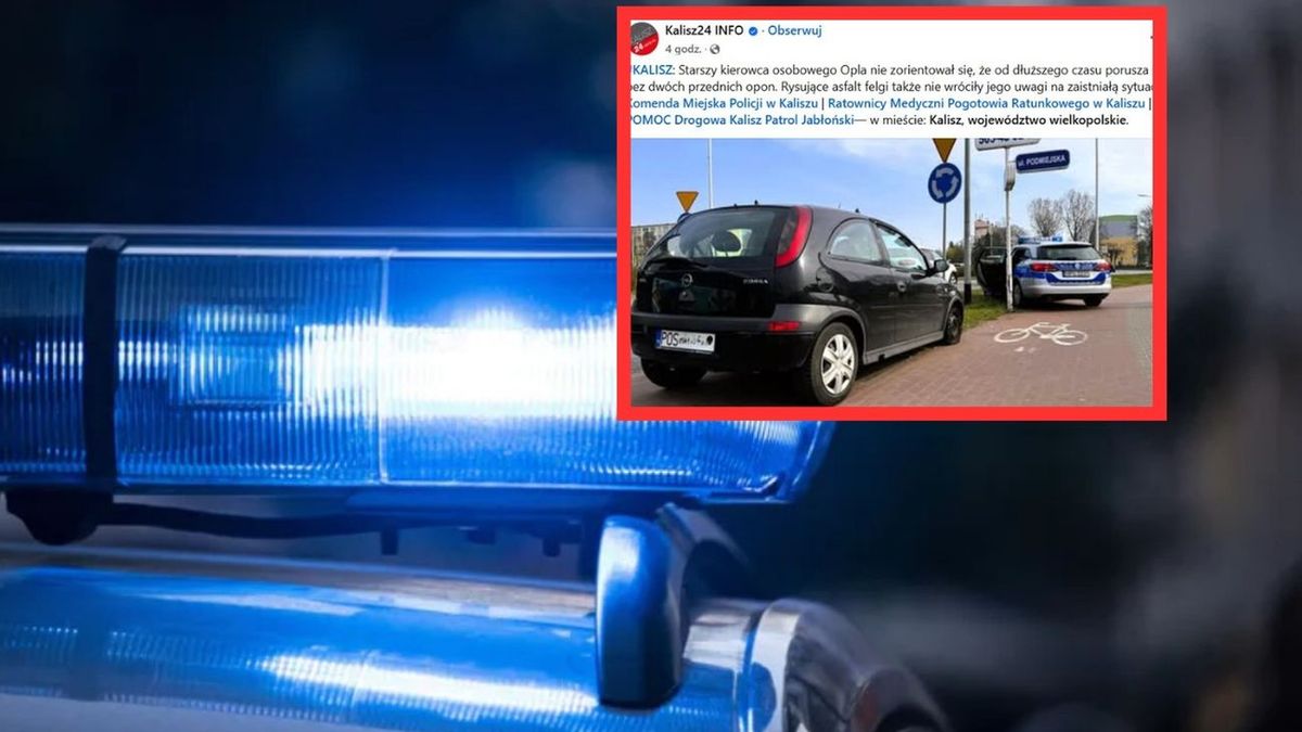 Tak jechał kierowca Opla. Niecodzienna interwencja w Kaliszu