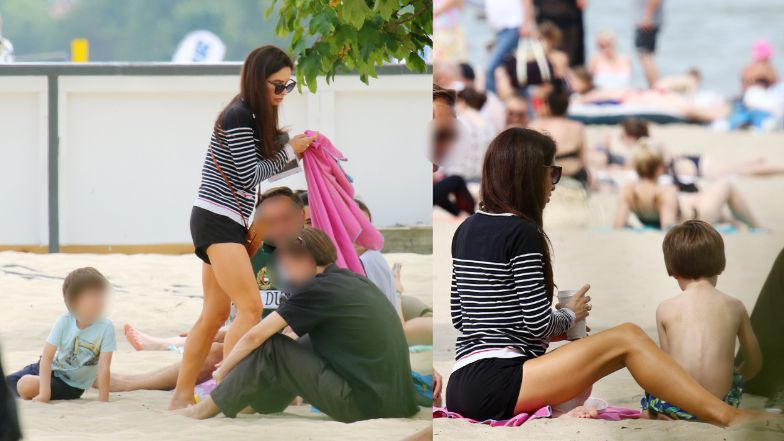Marta Kaczyńska wypoczywa na sopockiej plaży