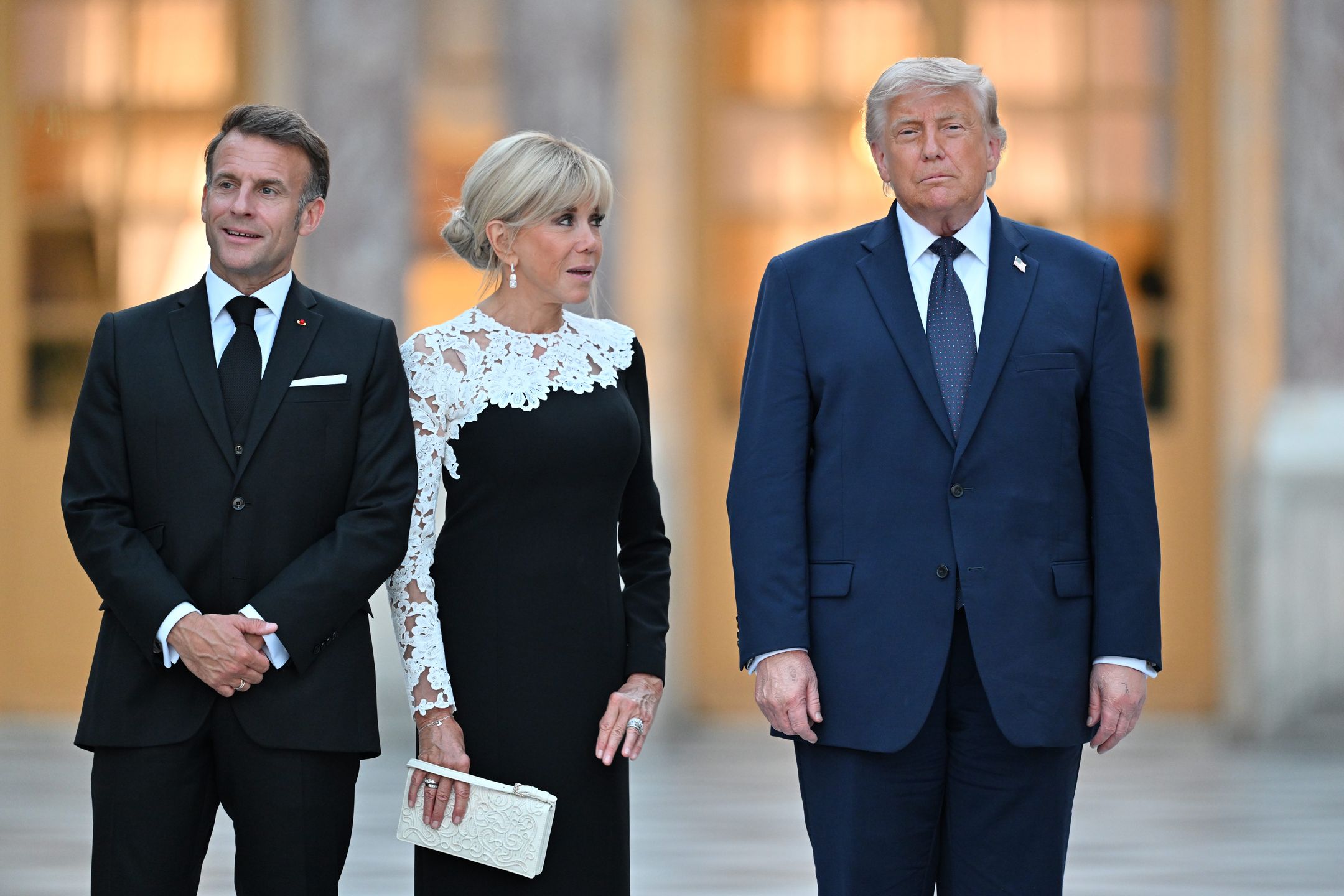 Emmanuel i Brigitte Macron, Donald Trump