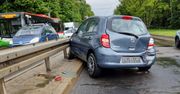 Lublin: Wepchnął nissana w bariery. Wszystko przez korek i chwilę nieuwagi