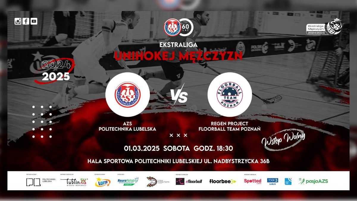 grafika AZS Politechnika Lubelska – Regen Project Floorball Team Poznań