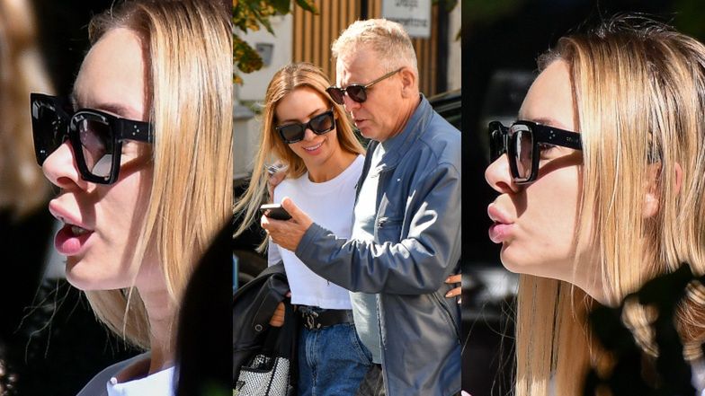 Izabela Janachowska na obiedzie z mężem