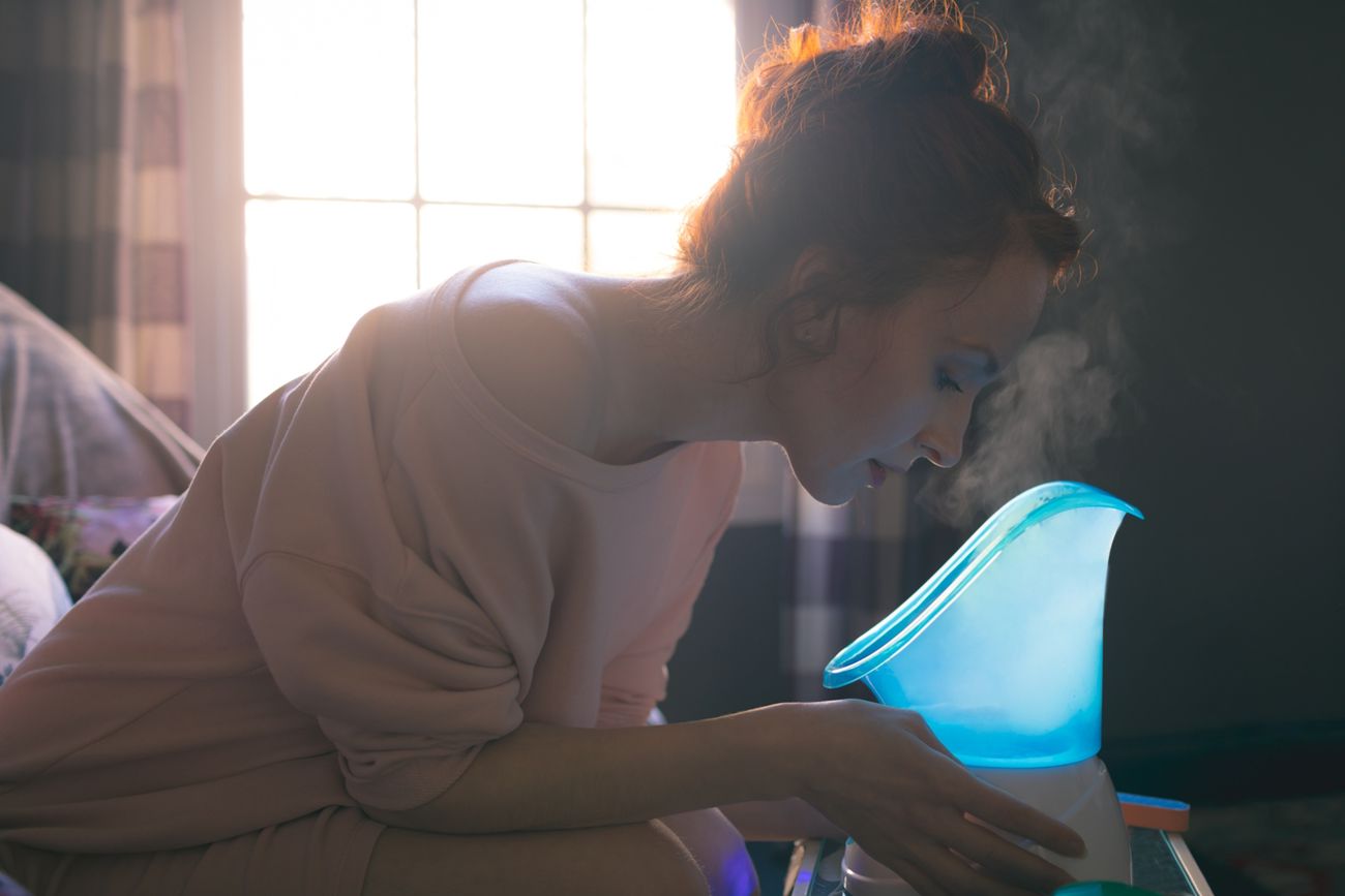 Sauna do twarzy ułatwia oddychanie