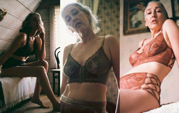 57-letnia modelka reklamuje bieliznę