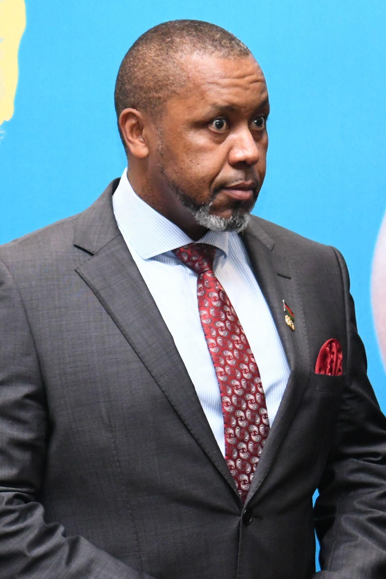 DURBAN, SOUTH AFRICA - MAY 15: Saulos Klaus Chilima, Malawi deputy president during the 5th Global Conference on the Elimination of Child Labour at Durban International Convention Centre on May 15, 2022 in Durban, South Africa.  His and 9 others deaths confirmed on 11th June.