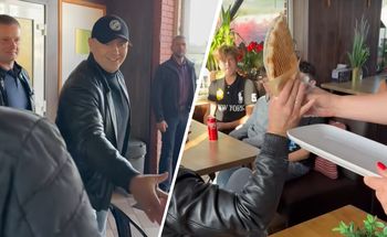Prezydent na kebabie z uczniami. "Obietnic trzeba dotrzymywać!"