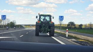 Gostyń: Nietypowy widok na nowej obwodnicy