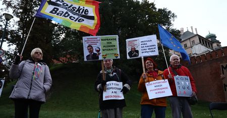 Protest przeciwko Kaczyńskiemu. Krzyki i przepychanki z policją