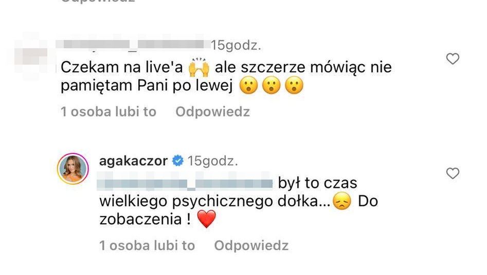 Odpowiedzi Agnieszki Kaczorowskiej