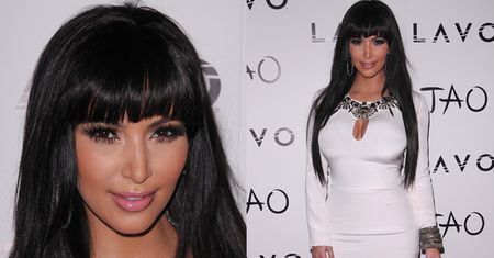 Kim Kardashian z grzywką