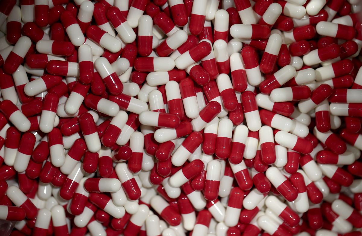 ANKARA, TURKIYE -MAY 17: A view of the pills produced at the Turkish Ministry of National Defense Pharmaceutical Factory Department in Ankara, Turkiye on May 17, 2022. The Ministry of National Defense Pharmaceutical Factory Department, Turkiyeâs only public pharmaceutical factory, is now counting days for the mass production of the products to help Turkish soldiers to enhance their camouflage talents. The production of medicine and other medical products for the Turkish army has started in the Eczahane-i Amire (Pharmacy Department) under the Maltepe Military Hospital, while ready-to-use medicine production has started in Malzeme-i SÄ±hhiye-i Askeriye (Istanbul Gulhane Military Hospitalâs Military Medical Equipment Factory). (Photo by Rasit Aydogan/Anadolu Agency via Getty Images)