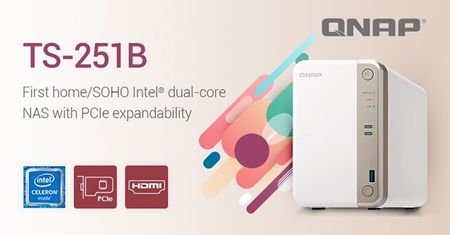 Serwer NAS z PCIe i dwurdzeniowym procesorem - QNAP TS-251B zaprezentowany