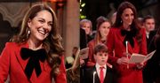 Uśmiechnięta księżna Kate śpiewa kolędy z Williamem i trojgiem pociech. Charlotte coraz bardziej ją przypomina?