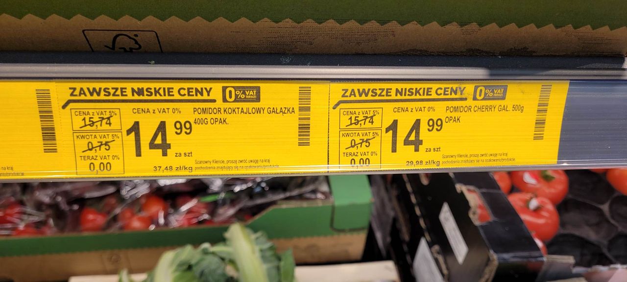 Również ceny pomidorów są wyższe