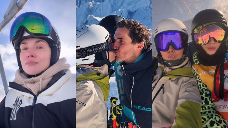 Ferie zimowe Pauliny Krupińskiej z mężem i dziećmi