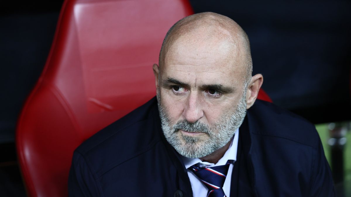 Warszawa, 18.11.2024. Selekcjoner Michał Probierz podczas meczu grupy A1 piłkarskiej Ligi Narodów ze Szkocją w Warszawie, 18 bm. (js) PAP/Leszek Szymański