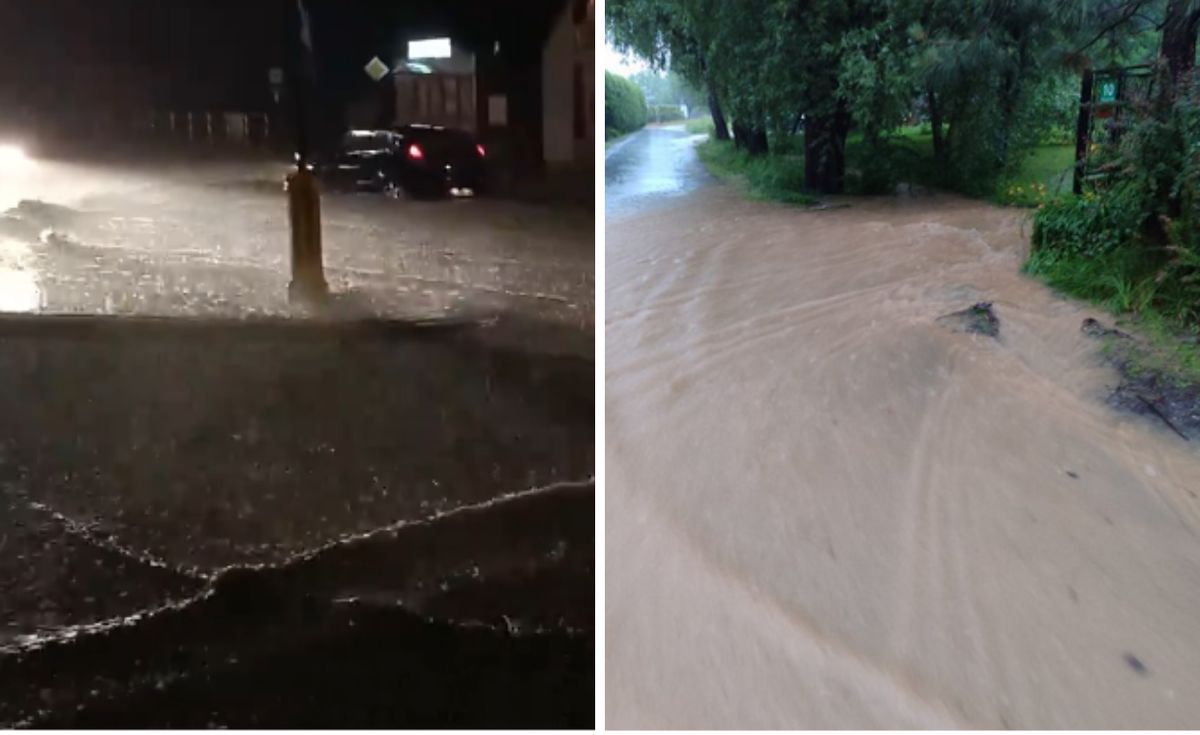 pogoda, burze, deszcz Nawałnice nad Polską. Zalania i podtopienia. Ulice wyglądały jak potoki