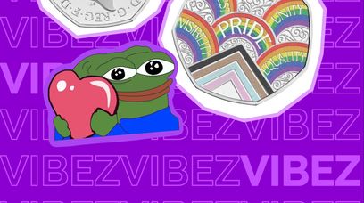 Moneta z flagą LGBTQ+. Tęczowe akcenty a z tyłu królowa Elżbieta