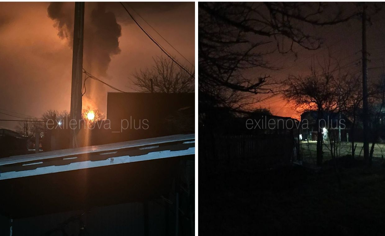 Nocny atak dronów na Rosję. Pożar w rafinerii